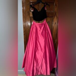 2 Piece Formal Skirt with Crop Top Set